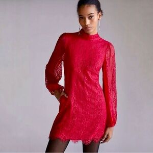 Maeve Anthropologie Open Back Lace Dress